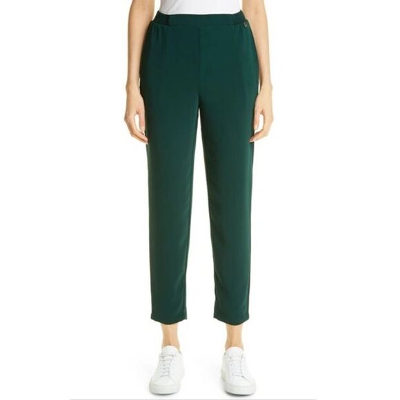 Ted Baker Aliadd Rib Detail Pull On Pant in Dark Green - Picture 1 of 12